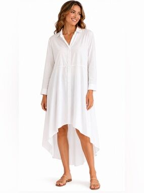 COS White High-Low Shirt Dress